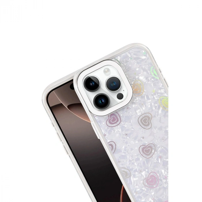 İphone 14 Lumi Desenli Kapak - Beyaz
