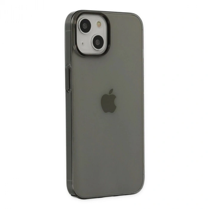 İphone 14 Plus Kılıf Pc Sert Şeffaf Kapak - Siyah