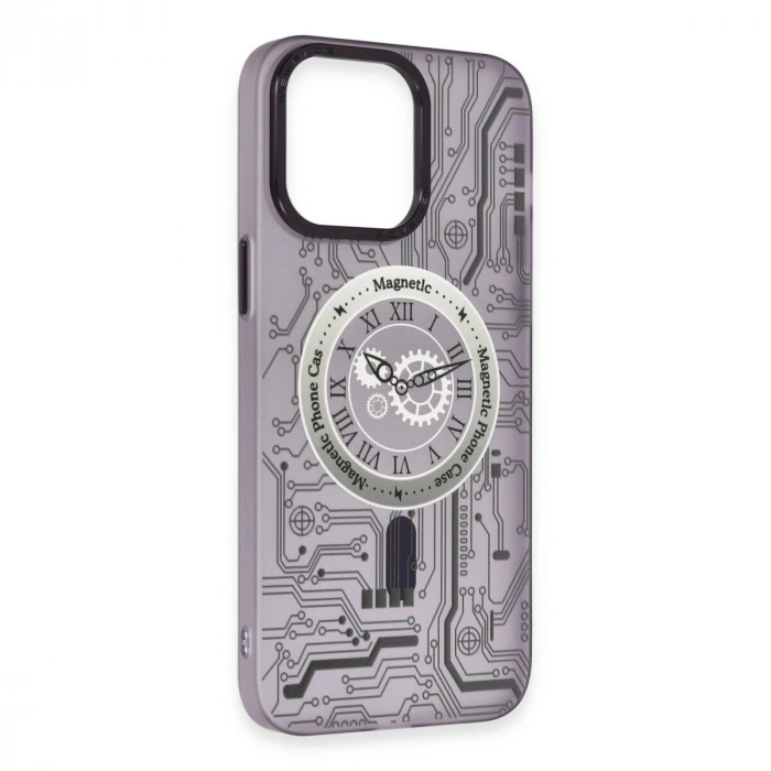 İphone 14 Pro Kılıf Apollo Magneticsafe Desenli Kapak - Apollo Mor - 5
