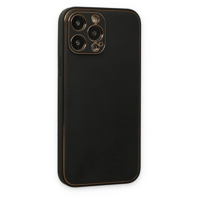İphone 14 Pro Kılıf Co Deri  Kapak - Siyah