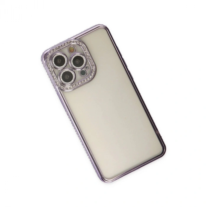 İphone 14 Pro Kılıf Joke Taşlı  - Mor