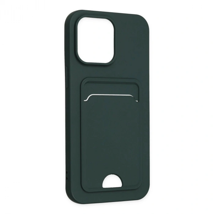 İphone 14 Pro Kılıf Kelvin Kartvizitli  - Koyu Yeşil