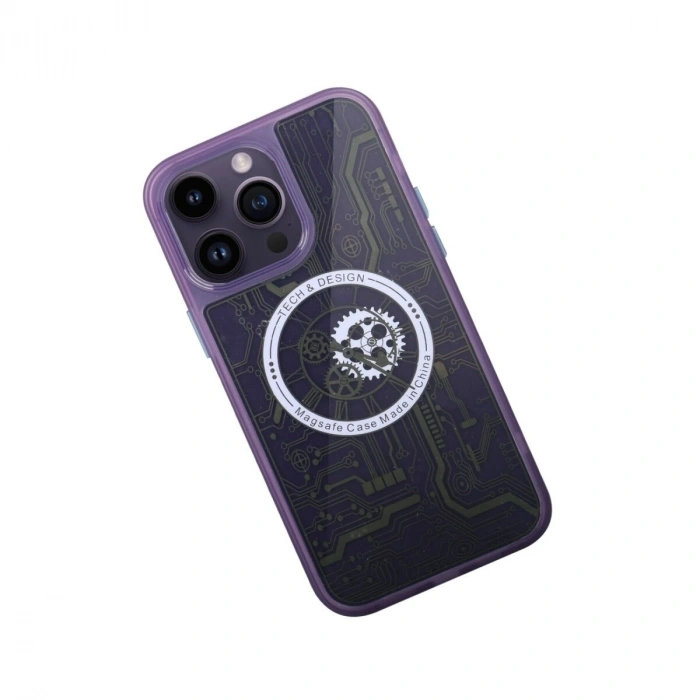 İphone 14 Pro Kılıf Magic Magneticsafe  - Derin Mor