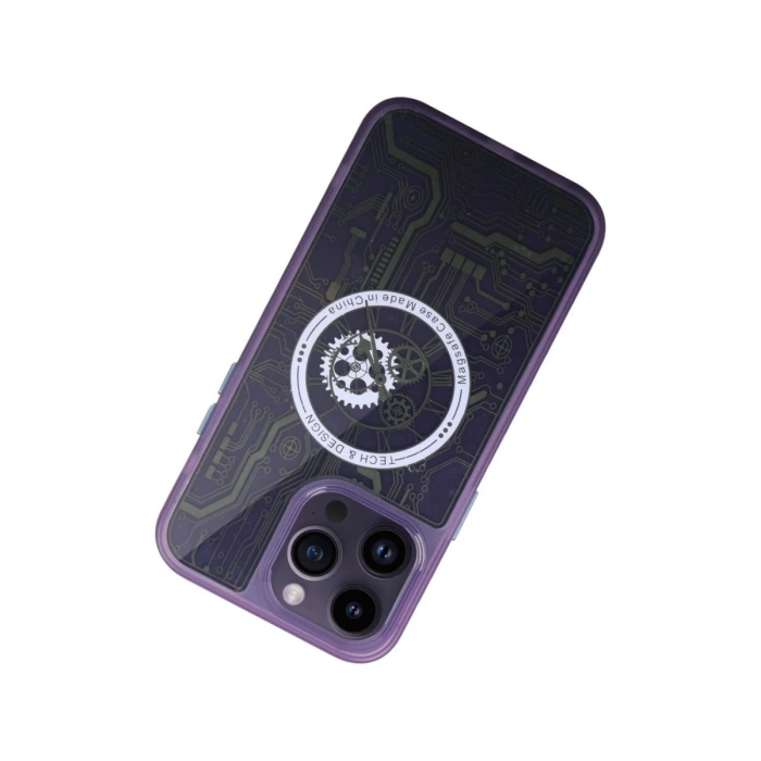 İphone 14 Pro Kılıf Magic Magneticsafe  - Derin Mor