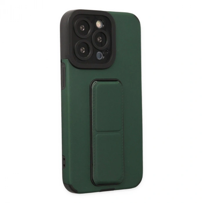 İphone 14 Pro Kılıf Mega Standlı  - Yeşil