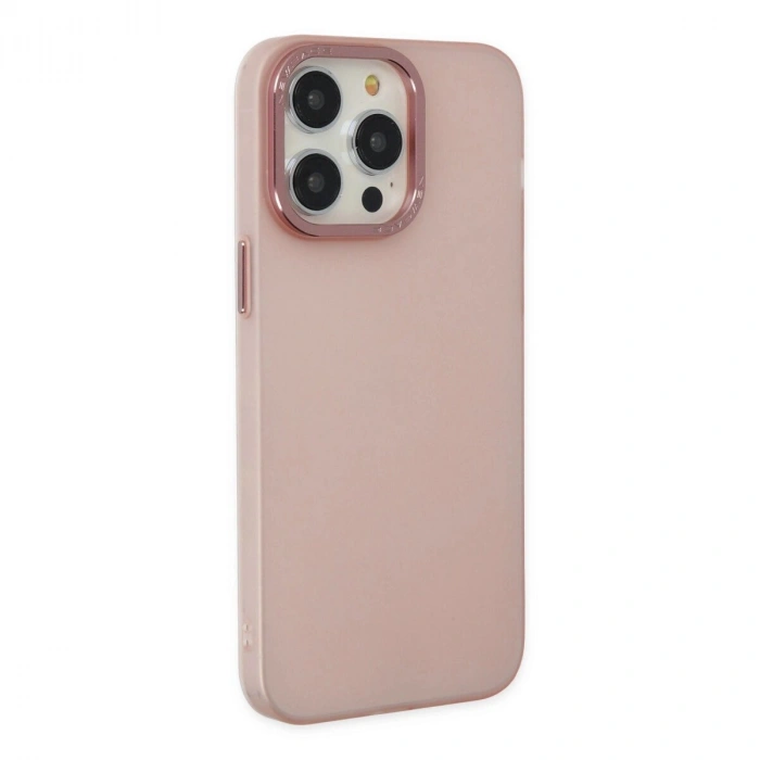 İphone 14 Pro Kılıf Modos Metal Kapak - Pembe