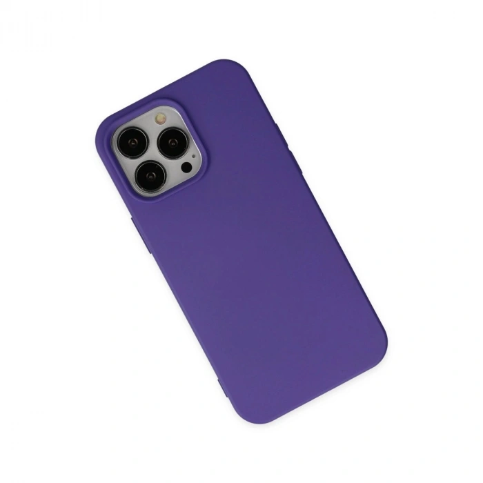 İphone 14 Pro Kılıf Nano İçi Kadife  - Mor