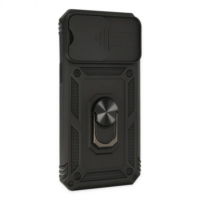 İphone 14 Pro Kılıf Pars Lens Yüzüklü  - Siyah