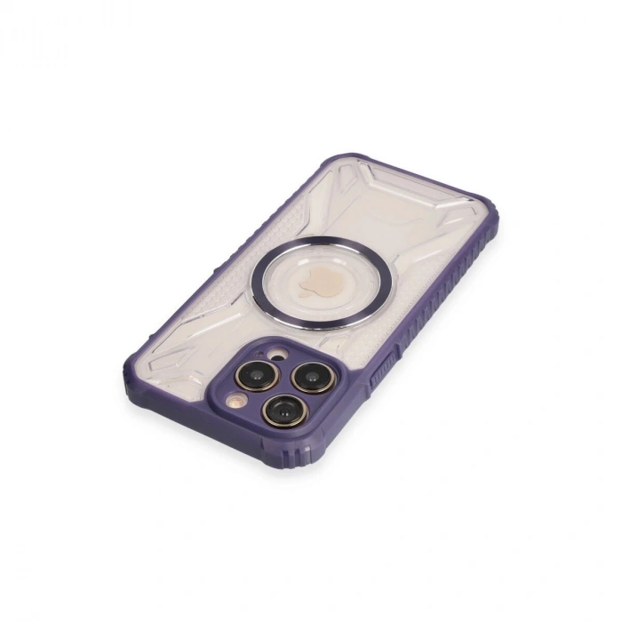 İphone 14 Pro Kılıf Prag Magneticsafe Kapak - Derin Mor