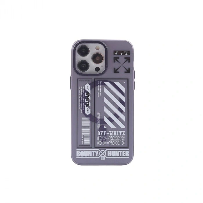 İphone 14 Pro Max Kılıf Apollo Magneticsafe Desenli Kapak - Apollo Mor - 1