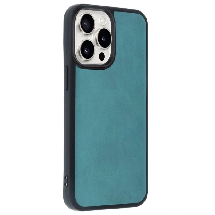 İphone 14 Pro Max Kılıf Aras Deri Kapak - Açık Yeşil