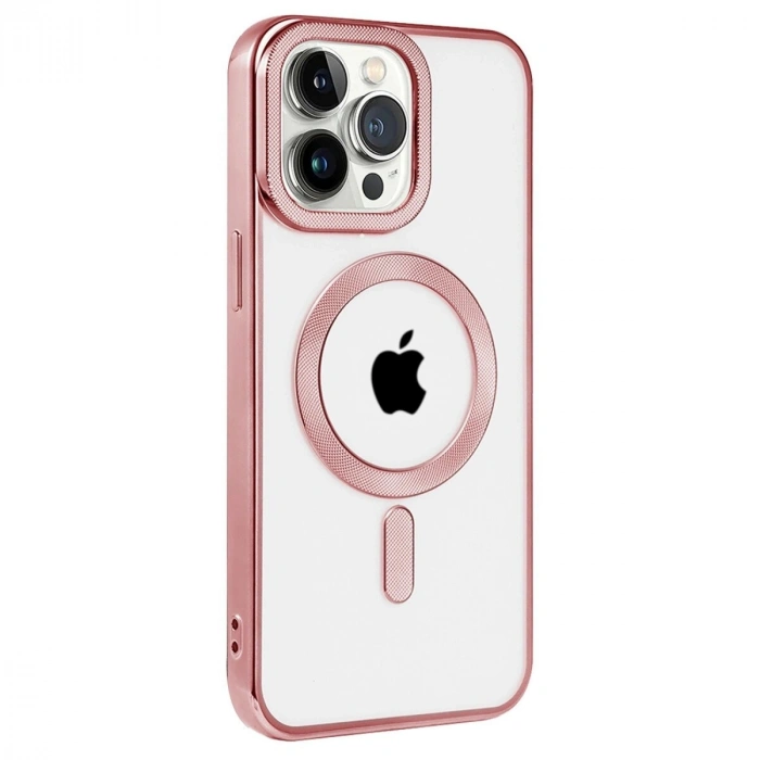 İphone 14 Pro Max Kılıf Kronos Magsafe Kapak - Rose Gold