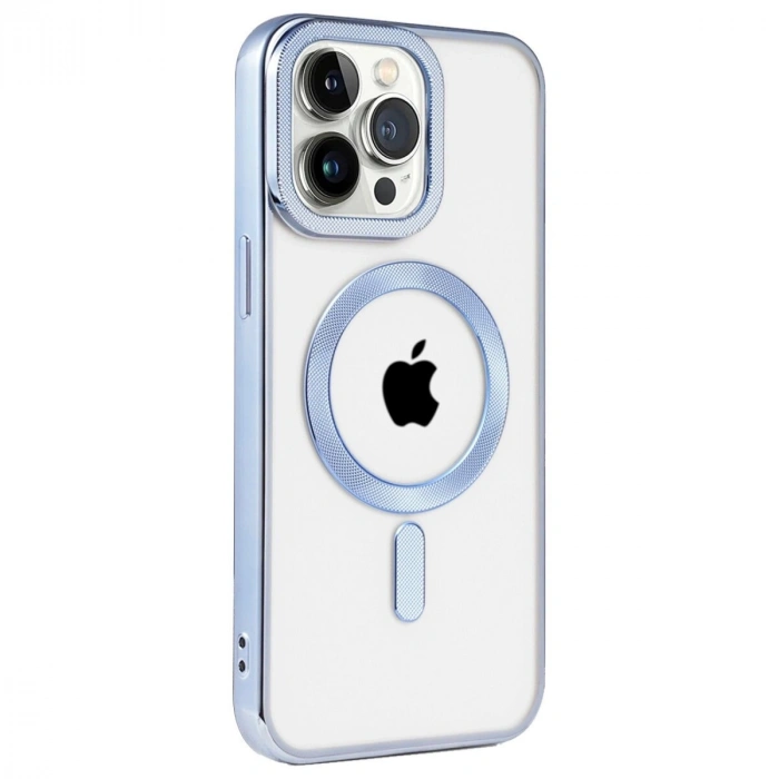 İphone 14 Pro Max Kılıf Kronos Magsafe Kapak - Sierra Blue