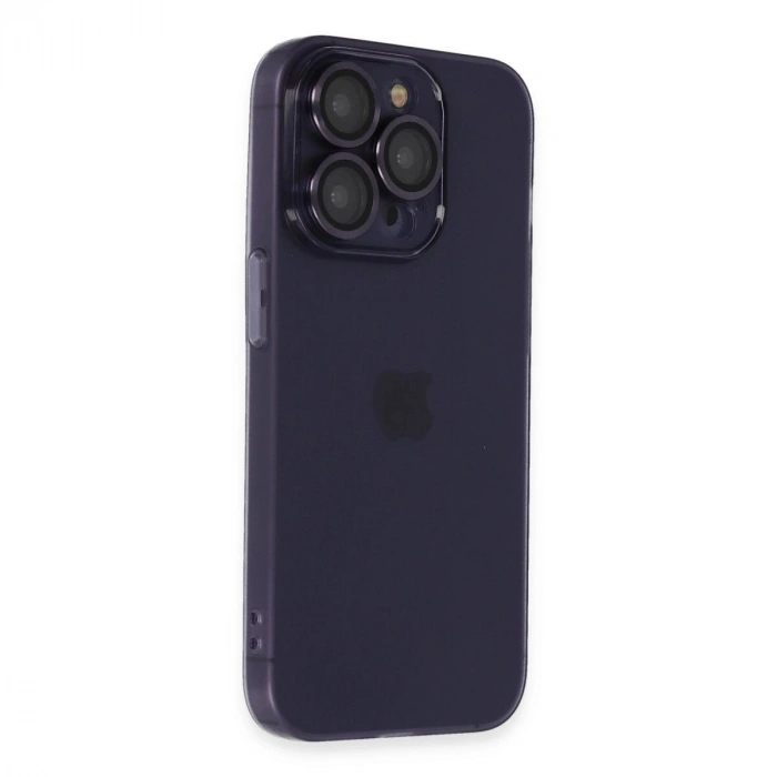 İphone 14 Pro Max Kılıf Luko Lens  - Derin Mor