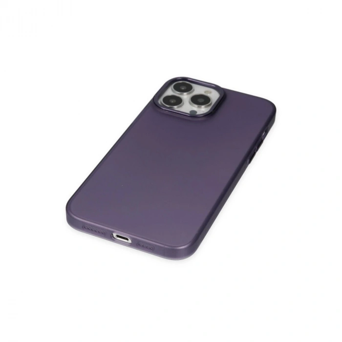 İphone 14 Pro Max Kılıf Modos Metal Kapak - Derin Mor