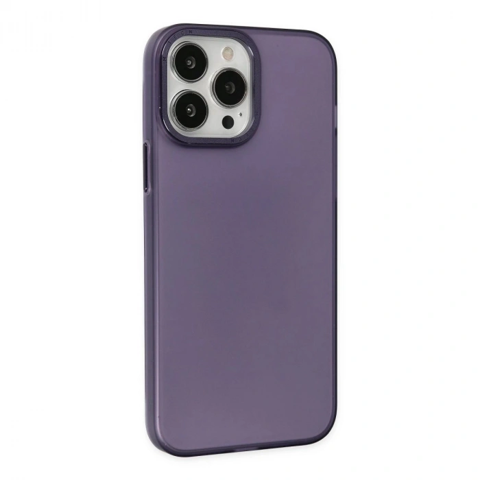 İphone 14 Pro Max Kılıf Modos Metal Kapak - Mor