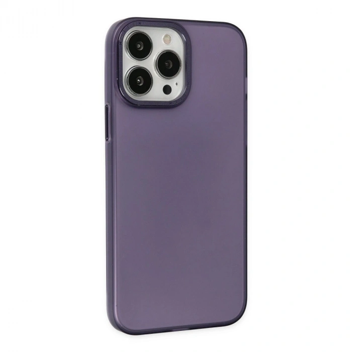 İphone 14 Pro Max Kılıf Modos Metal Kapak - Mor