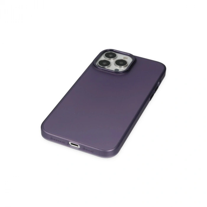 İphone 14 Pro Max Kılıf Modos Metal Kapak - Mor