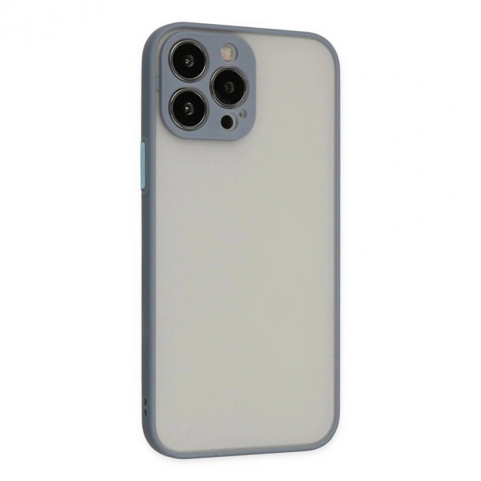 İphone 14 Pro Max Kılıf Montreal  Kapak - Gri