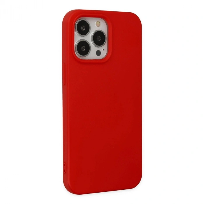 İphone 14 Pro Max Kılıf Nano İçi Kadife  - Kırmızı