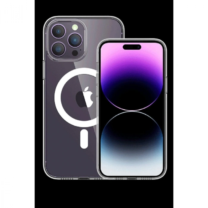 İphone 14 Pro Max Kılıf Tron Şeffaf Magsafe Kapak - Mi
