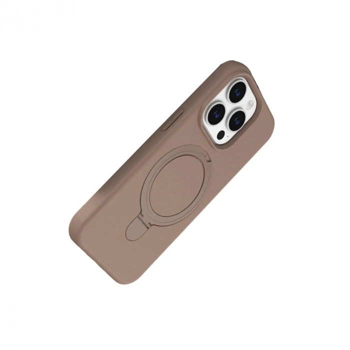 İphone 14 Pro Max Regal Magsafe Standlı Kapak - Çöl Titanyum