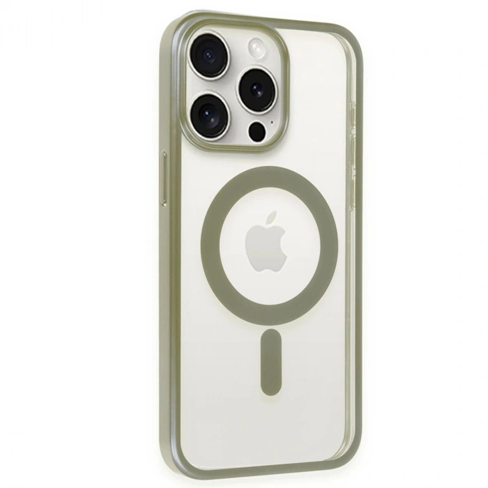 İphone 15 Pro Kılıf Erozi Magsafe Kapak - Gri