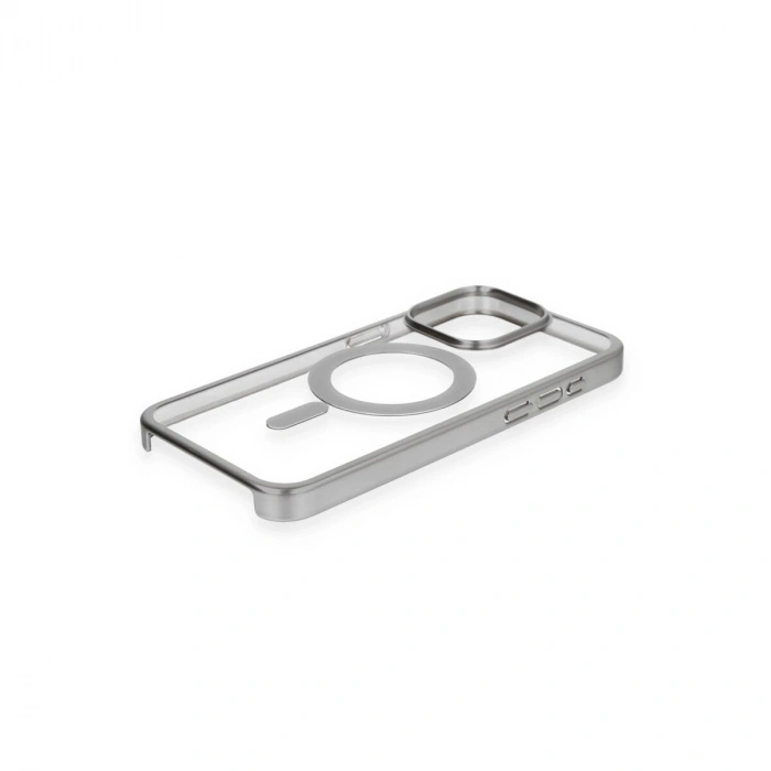 İphone 15 Pro Kılıf Erozi Magsafe Kapak - Gümüş