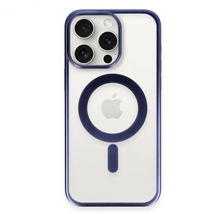 İphone 15 Pro Max Kılıf Erozi Magsafe Kapak - Lacivert