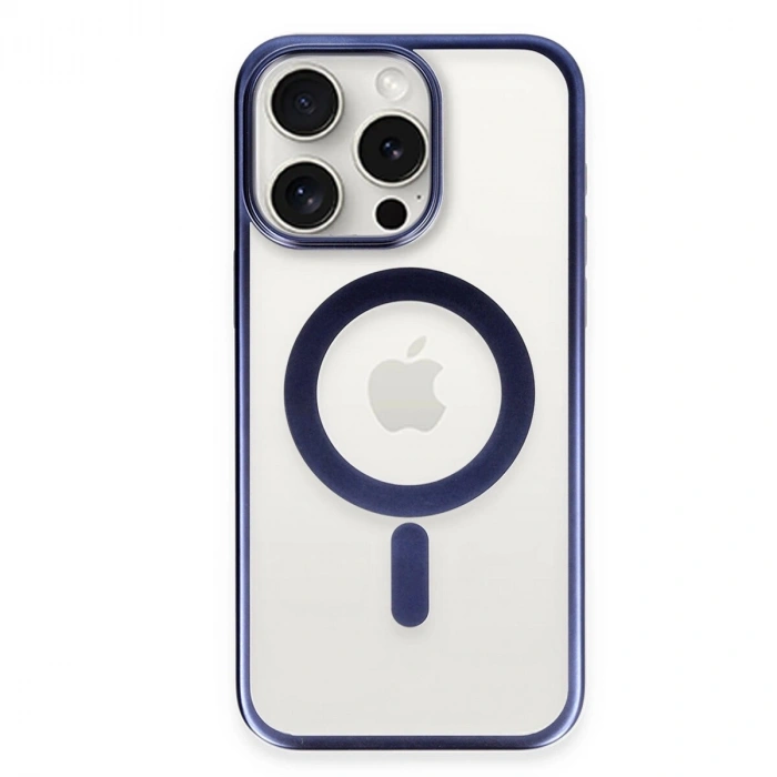 İphone 15 Pro Max Kılıf Erozi Magsafe Kapak - Lacivert