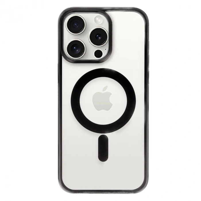 İphone 15 Pro Max Kılıf Erozi Magsafe Kapak - Siyah