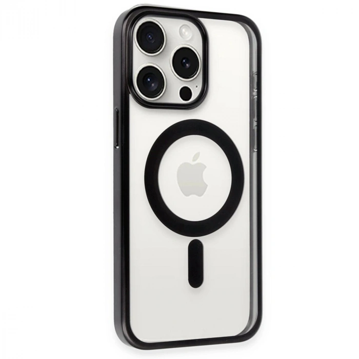İphone 15 Pro Max Kılıf Erozi Magsafe Kapak - Siyah