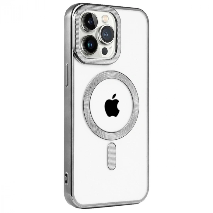 İphone 15 Pro Max Kılıf Kronos Magsafe Kapak - Titanyum Gri