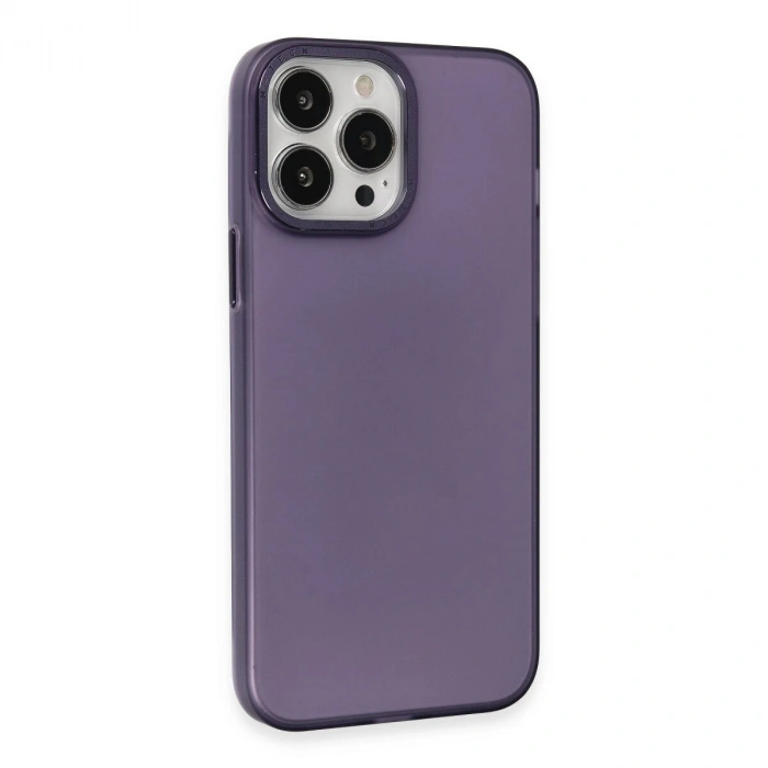 İphone 15 Pro Max Kılıf Modos Metal Kapak - Derin Mor