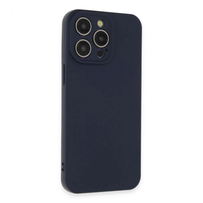 İphone 15 Pro Max Kılıf Nano İçi Kadife  - Lacivert