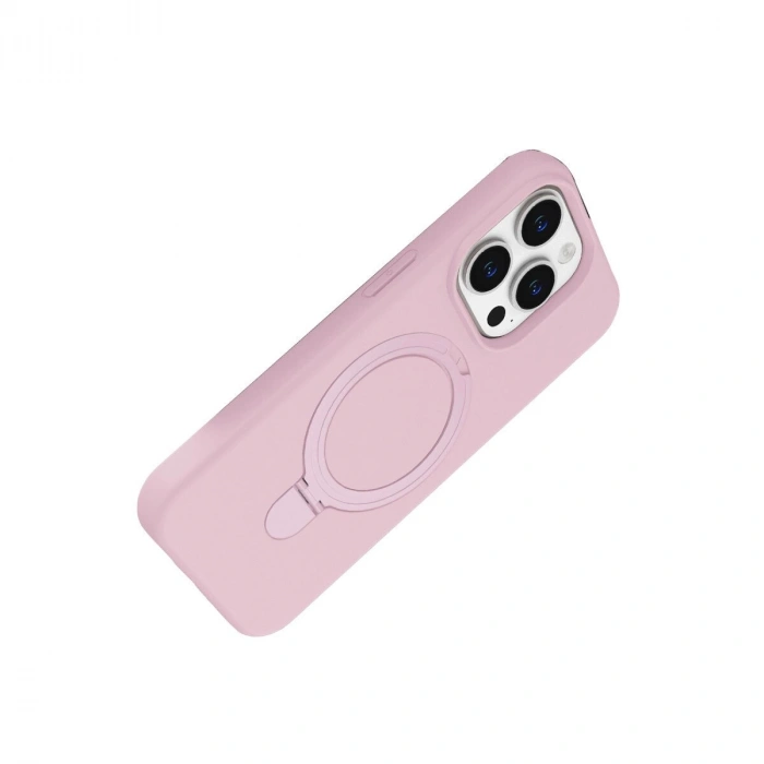 İphone 15 Pro Max Regal Magsafe Standlı Kapak - Açık Pembe