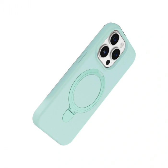 İphone 15 Pro Max Regal Magsafe Standlı Kapak - Su Yeşili