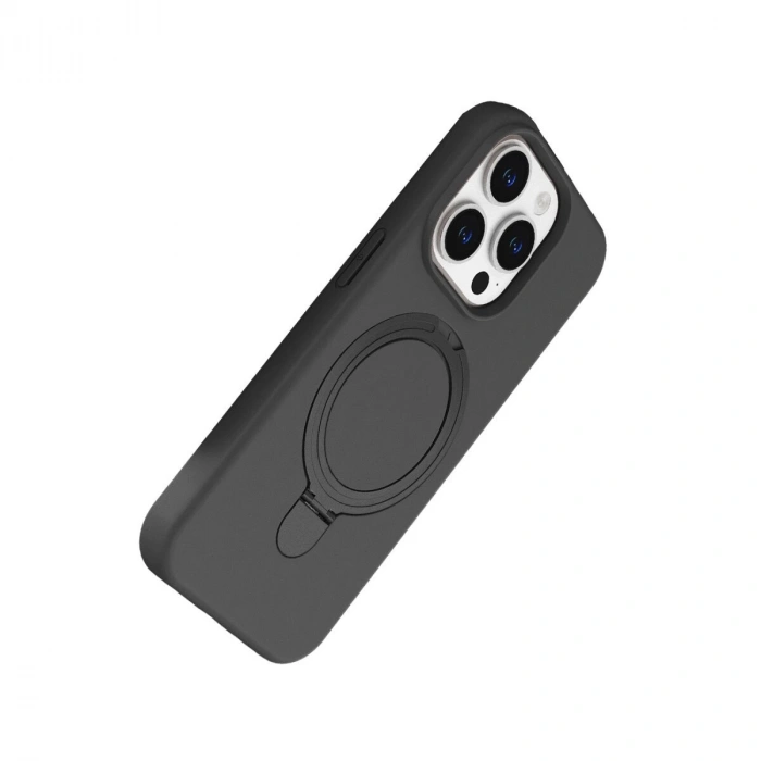 İphone 15 Pro Max Regal Magsafe Standlı Kapak - Titan Gri