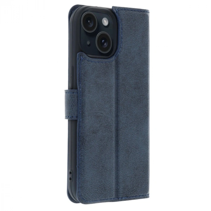 İphone 15 Trend S Plus Kapaklı Kılıf - Lacivert