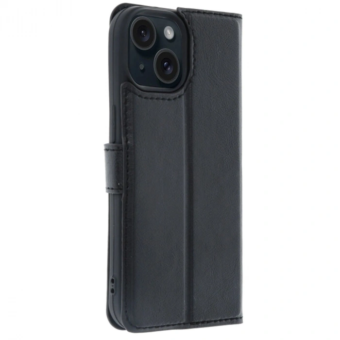 İphone 15 Trend S Plus Kapaklı Kılıf - Siyah