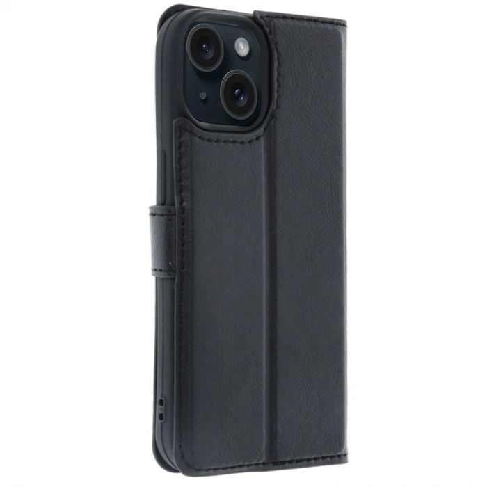İphone 15 Trend S Plus Kapaklı Kılıf - Siyah