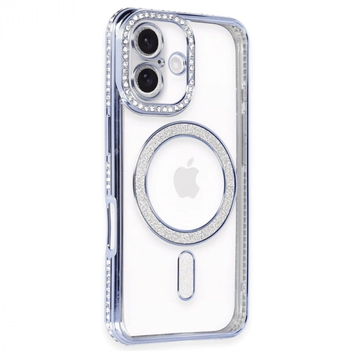 İphone 16 Plus Kılıf Joke Simli Magneticsafe Kılıf - Mi