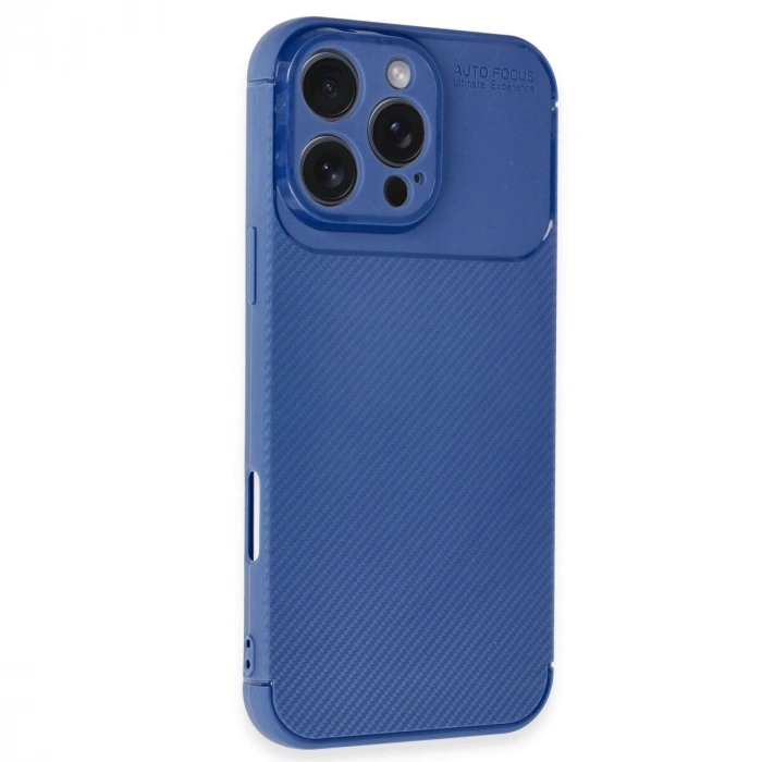 İphone 16 Pro Max Kılıf Auto Fus Karbon Kapak - Lacivert