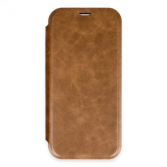 İphone 16 Pro Max Kılıf Flip Cover - Taba