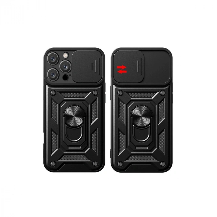 İphone 16 Pro Max Kılıf Pars Lens Yüzüklü  - Yeşil