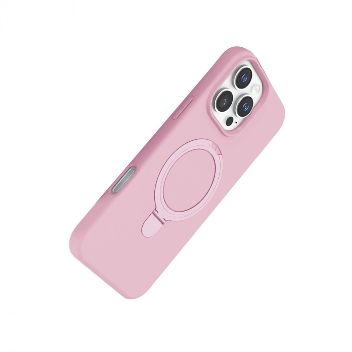 İphone 16 Pro Regal Magsafe Standlı Kapak - Açık Pembe