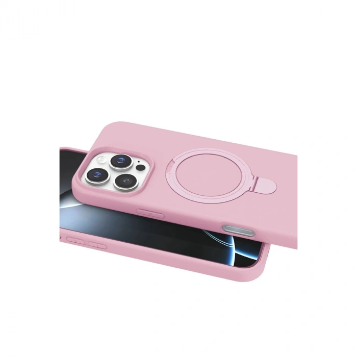 İphone 16 Pro Regal Magsafe Standlı Kapak - Açık Pembe