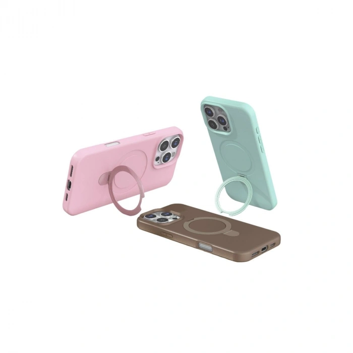 İphone 16 Pro Regal Magsafe Standlı Kapak - Açık Pembe