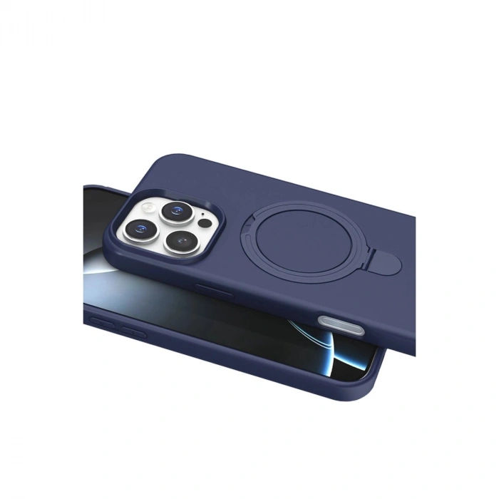 İphone 16 Pro Regal Magsafe Standlı Kapak - Lacivert
