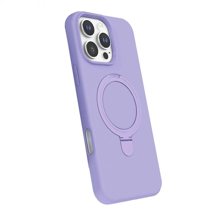 İphone 16 Pro Regal Magsafe Standlı Kapak - Lila
